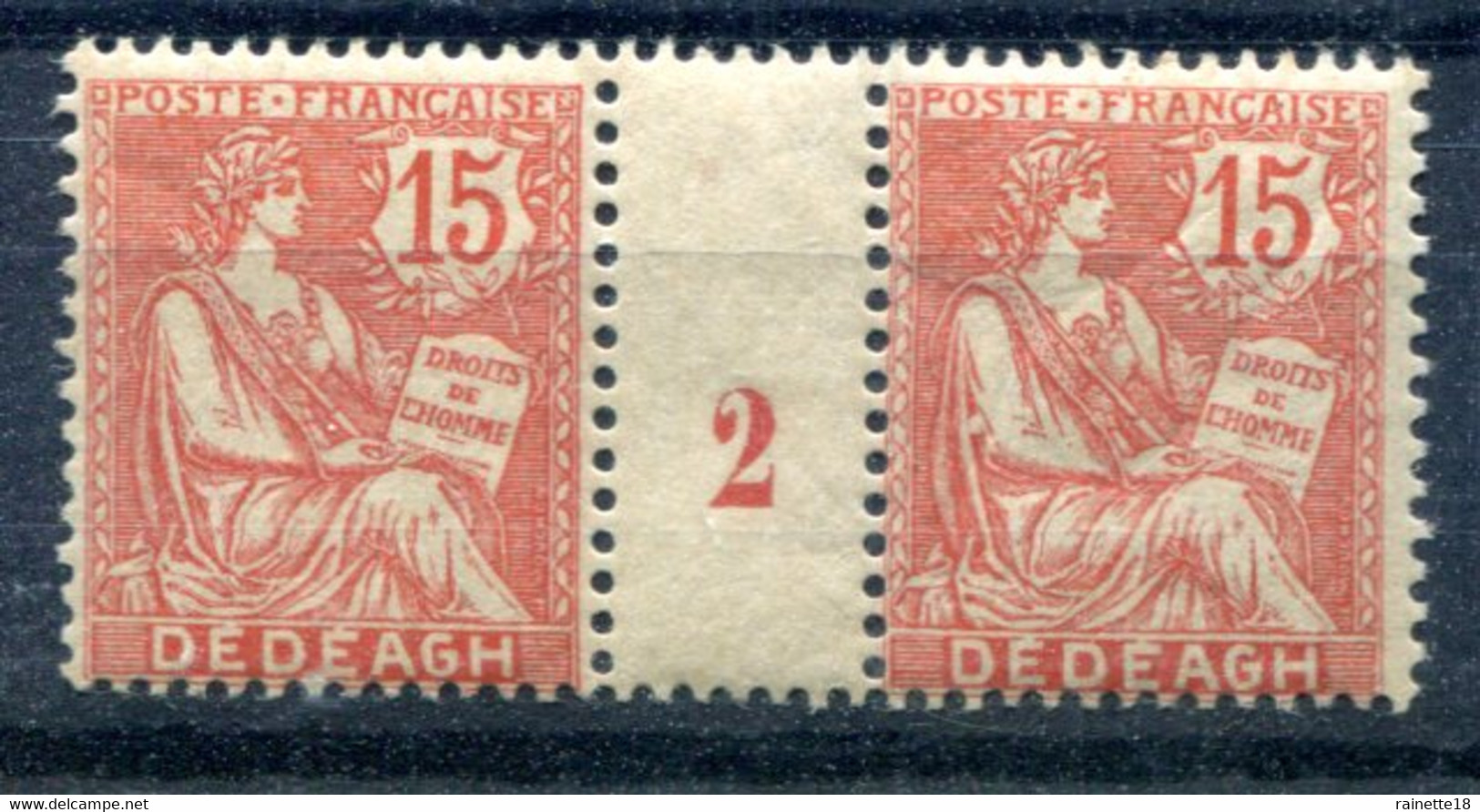 Dédeagh     Paire Du 11 ** Millésime 2 - Unused Stamps