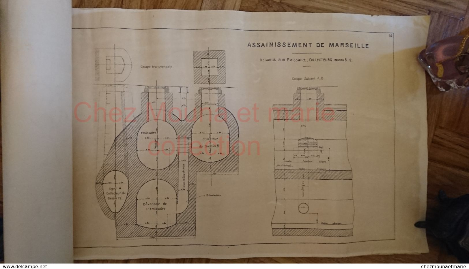 ASSAINISSEMENT DE MARSEILLE - 4 PLANCHES DONT LA DERNIERE ABIMEE - Documentos Históricos