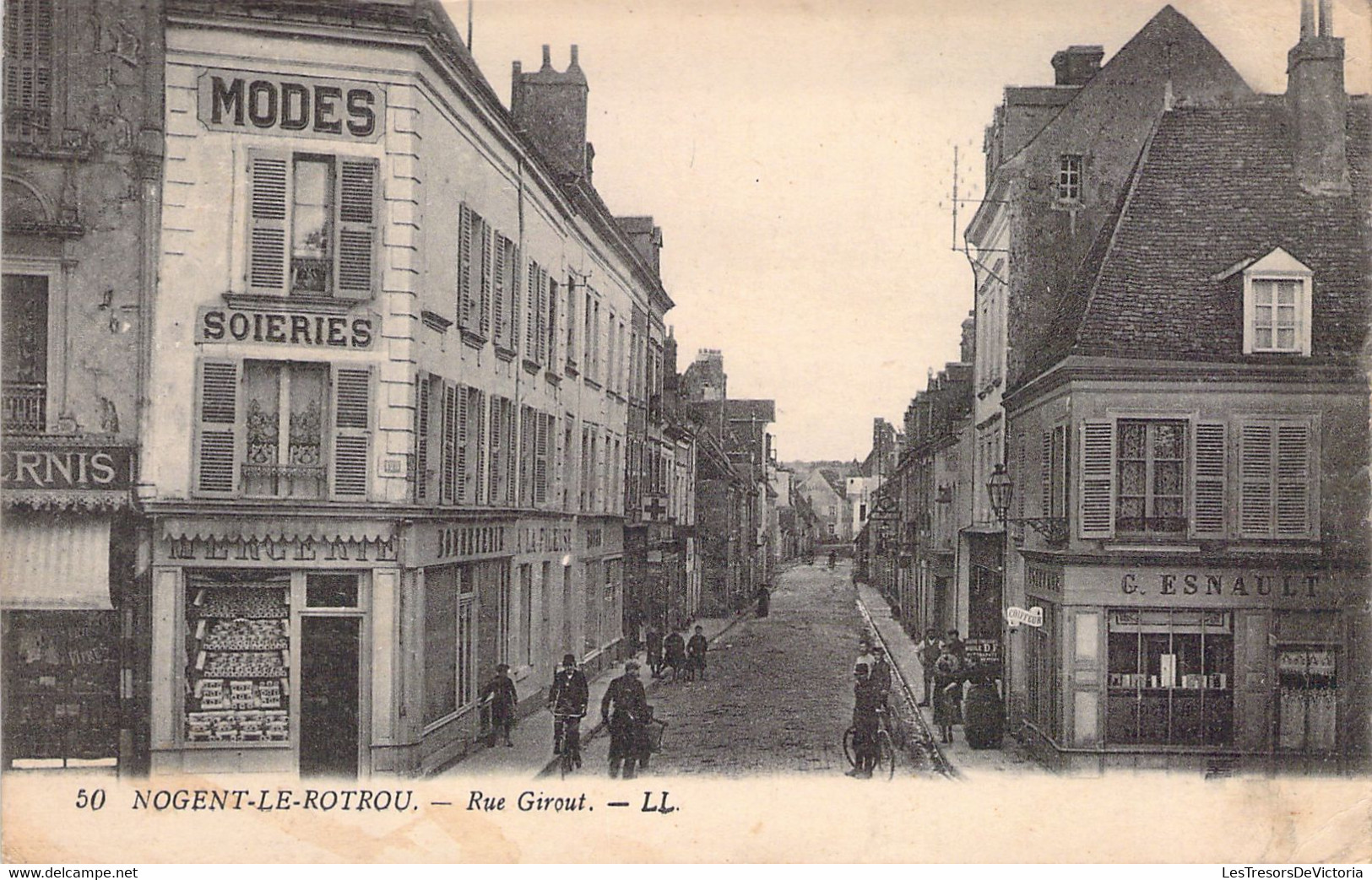 CPA - FRANCE - 28 - NOGENT LE ROTROU - Rue Girout - LL - Dos Non Divisé - Nogent Le Rotrou