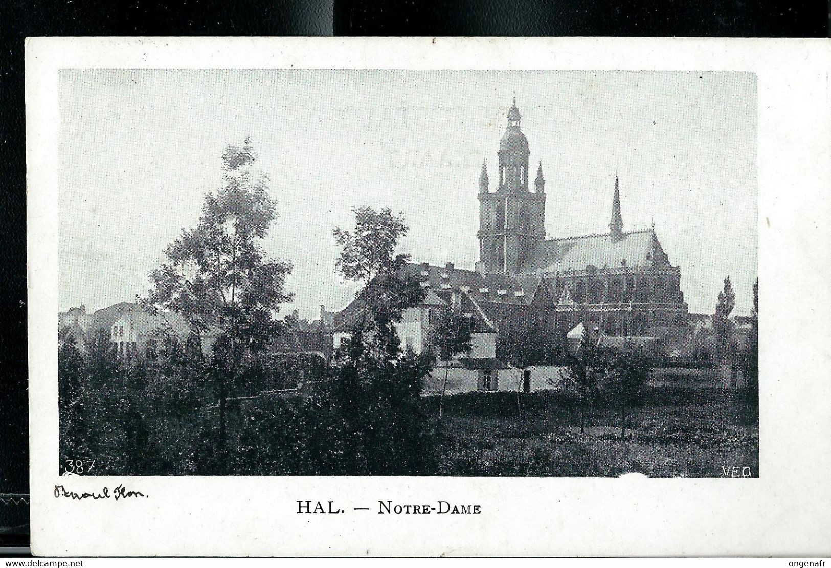 Carte-vue: Hal: Notre-Dame -  Obl à Barres ?? - Postmarks - Lines: Distributions