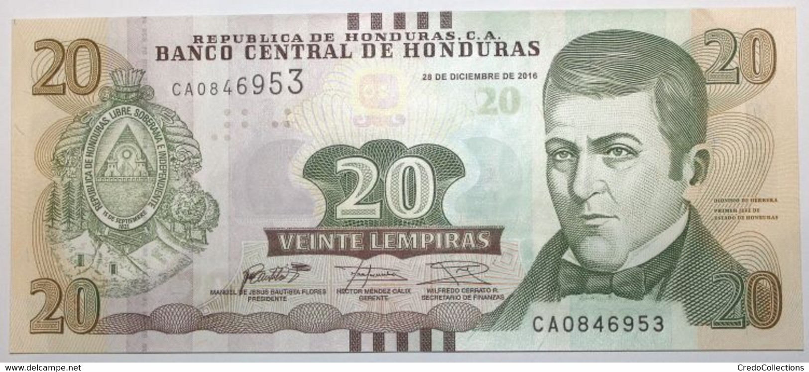 Honduras - 20 Lempiras - 2016 - PICK 100c - NEUF - Honduras