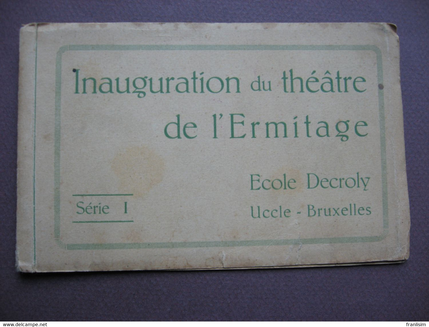 CPA BRUXELLES UCCLE ENSEIGNEMENT Ecole Decroly Série Inauguration Du THEATRE DE L'ERMITAGE Les Organisateurs - Ukkel - Uccle