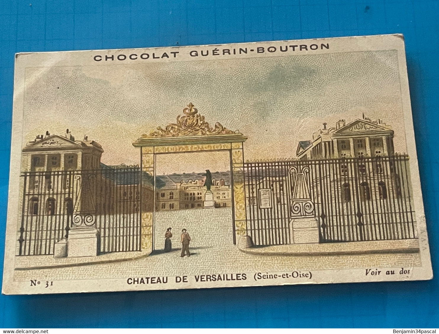 Chocolat GUÉRIN-BOUTRON Image -Chromo Ancienne - Château De Versailles  (  Seine Et Oise - Chocolat