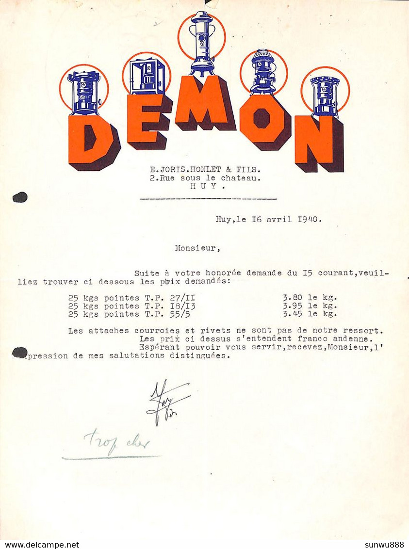 Huy - Demon 1940 Poêle Chauffage - 1900 – 1949