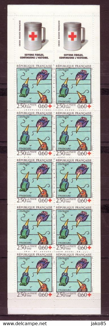 - FRANCE - 1992 - YT N° BC2783 - ** - Croix Rouge - Oiseaux - TB - Croix Rouge