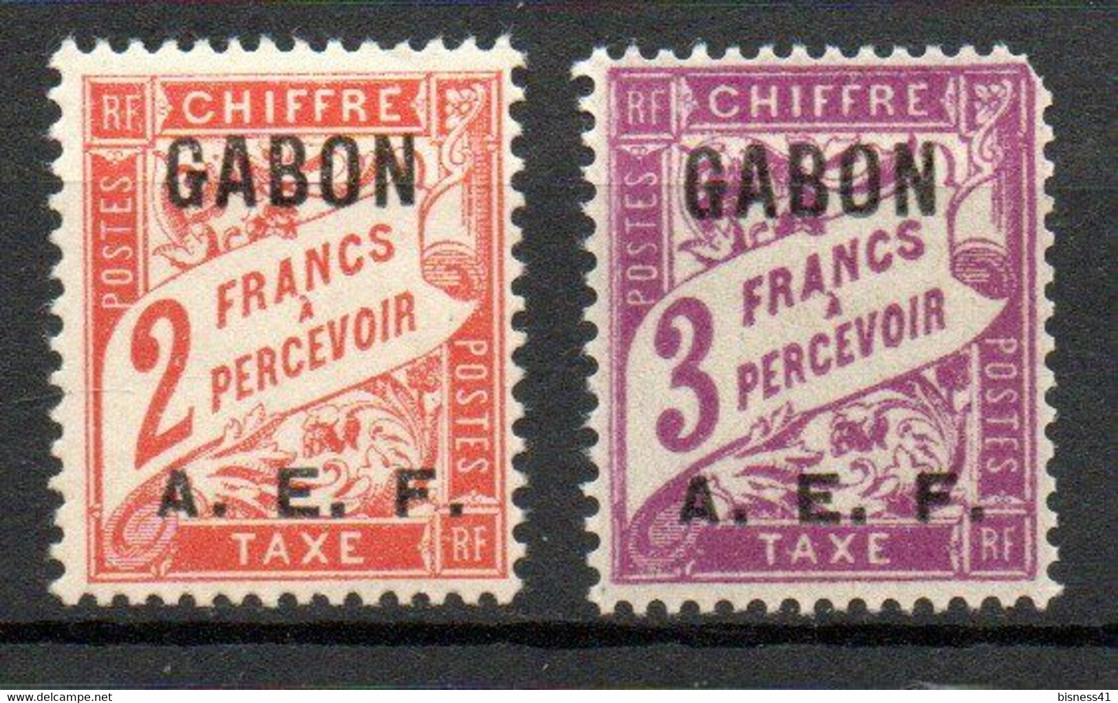 Col32 Colonie Gabon Taxe N° 10 & 11 Neuf X MH Cote : 12,00 € - Timbres-taxe