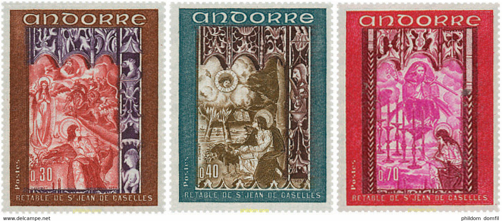 107836 MNH ANDORRA. Admón Francesa 1969 RETABLO DE LA CAPILLA DE SAN JOAN DE CASELLES - Collections