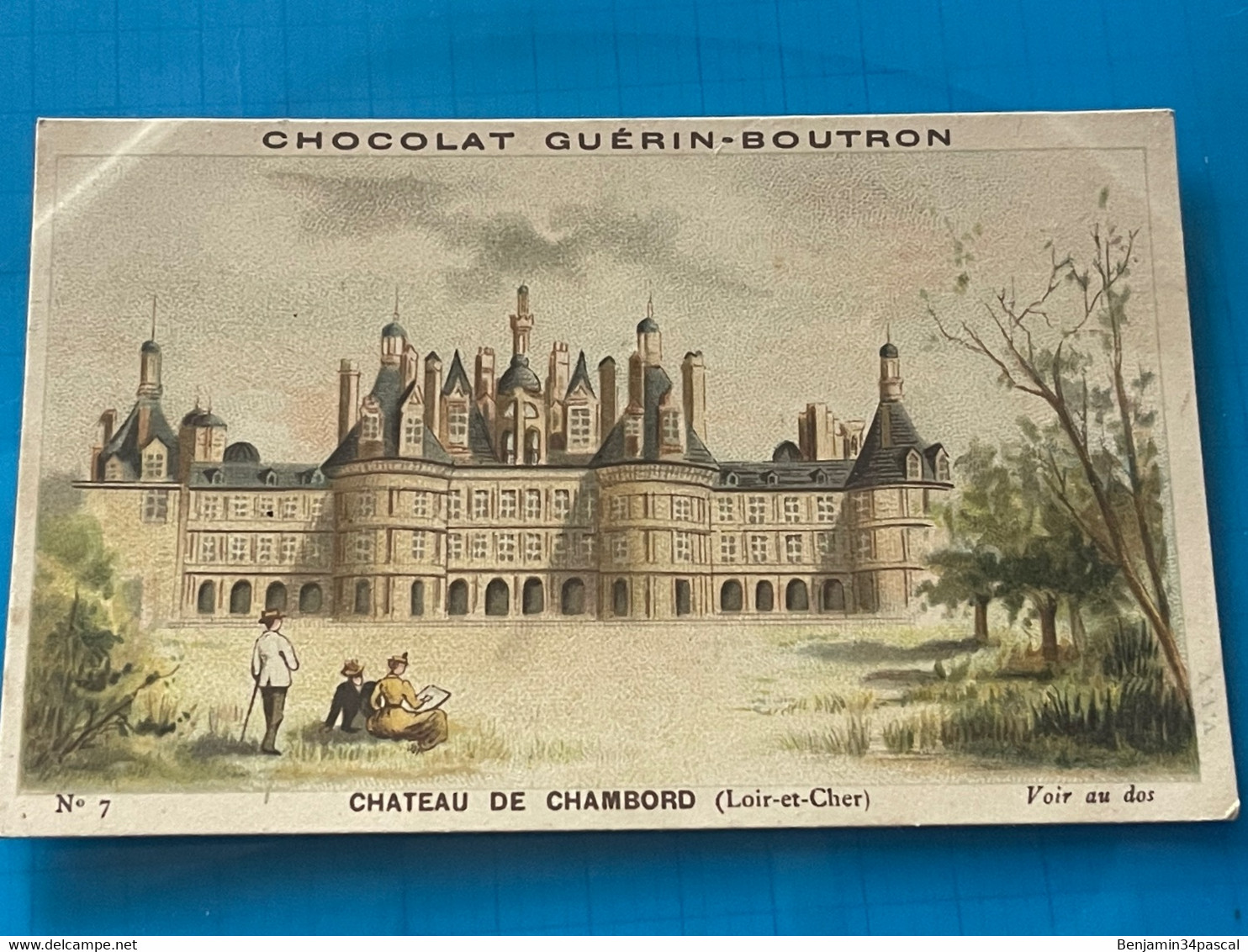 Chocolat GUÉRIN-BOUTRON Image -Chromo Ancienne - Château De Chambord ( Loir-Et-Cher) - Chocolat