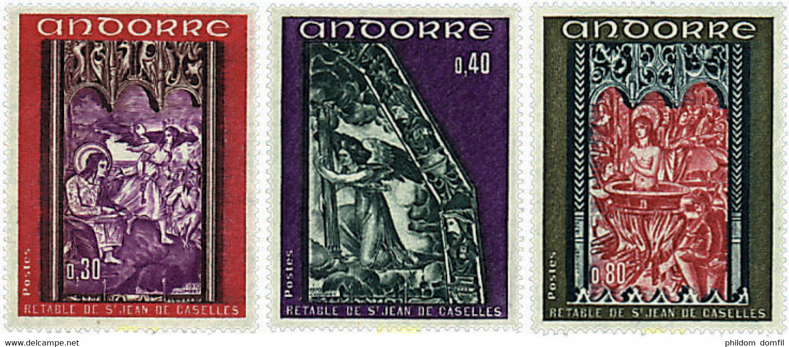 46034 MNH ANDORRA. Admón Francesa 1970 RETABLO DE LA CAPILLA DE SAN JOAN DE CASELLES - Collections