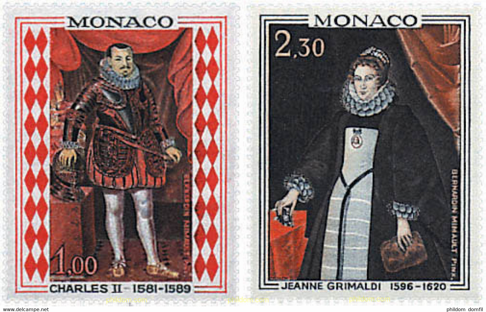 32506 MNH MONACO 1968 PRINCIPES DE MONACO, B.MIMAULT - Autres & Non Classés