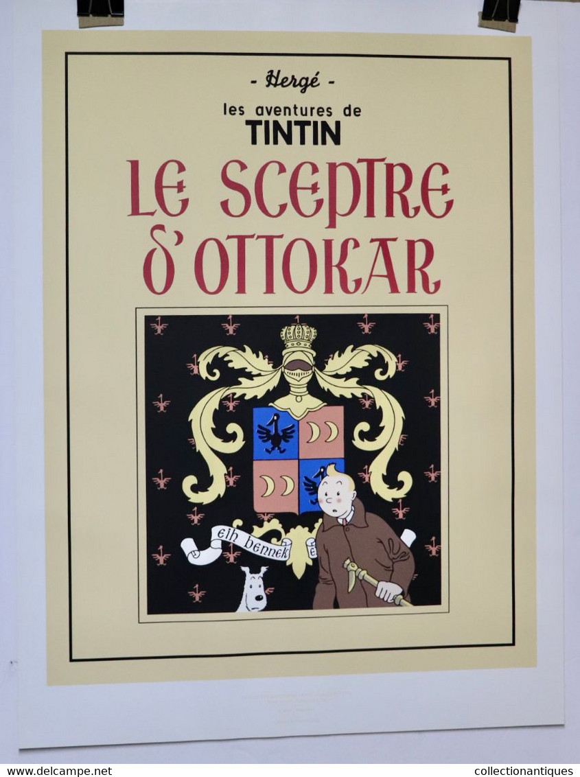 Sérigraphie Hergé Tintin - Le Sceptre D'Ottokar (ancienne Couverture) - Ed. Limitée Moulinsart 2000 Ex.- 1995 - Serigrafía & Litografía