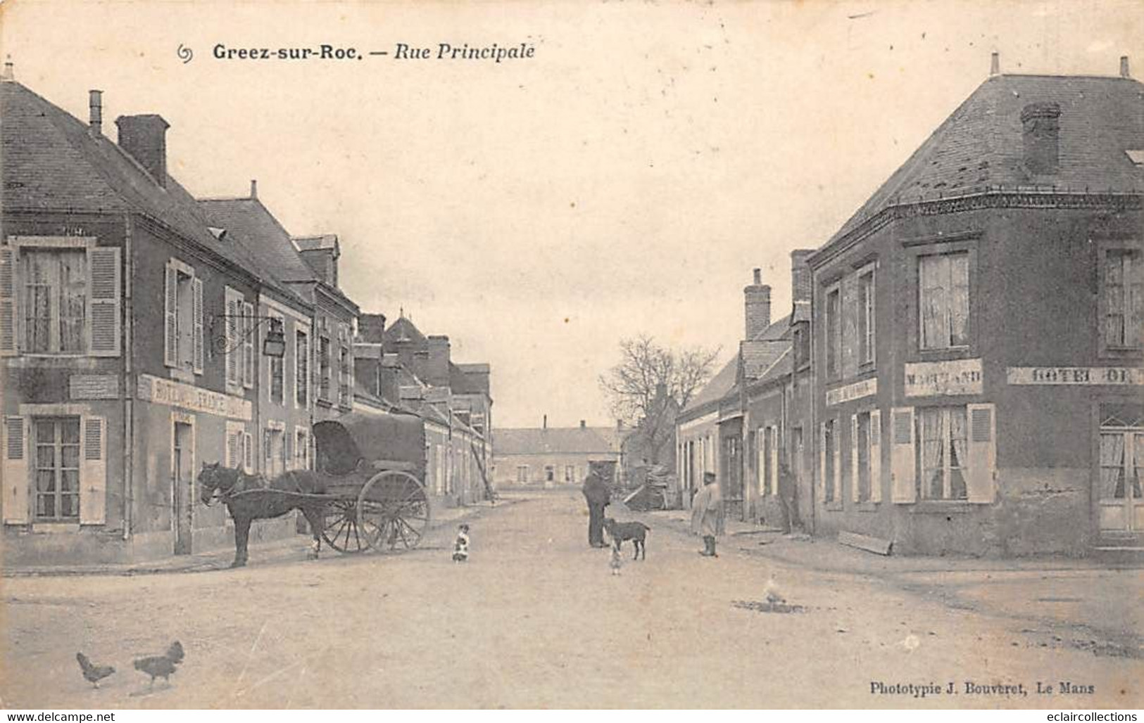 Gréez Sur Roc     72           Rue Principale   .   Hôtel De France  (voir Scan) - Sonstige & Ohne Zuordnung