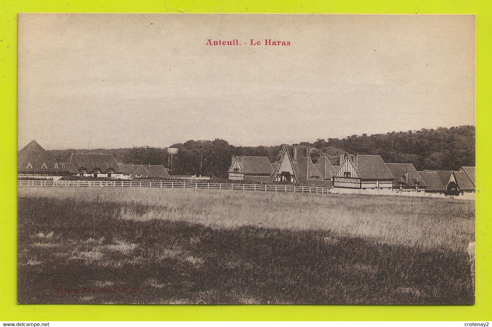 60 AUTEUIL Le HARAS Berneuil En Bray Vers Auneuil Château D'eau Dubocq VOIR DOS éditeur à St Sulpice - Auneuil