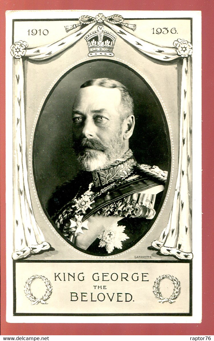 CPA Non écrite Royaume Uni KING GEORGE The Beloved - Personnages