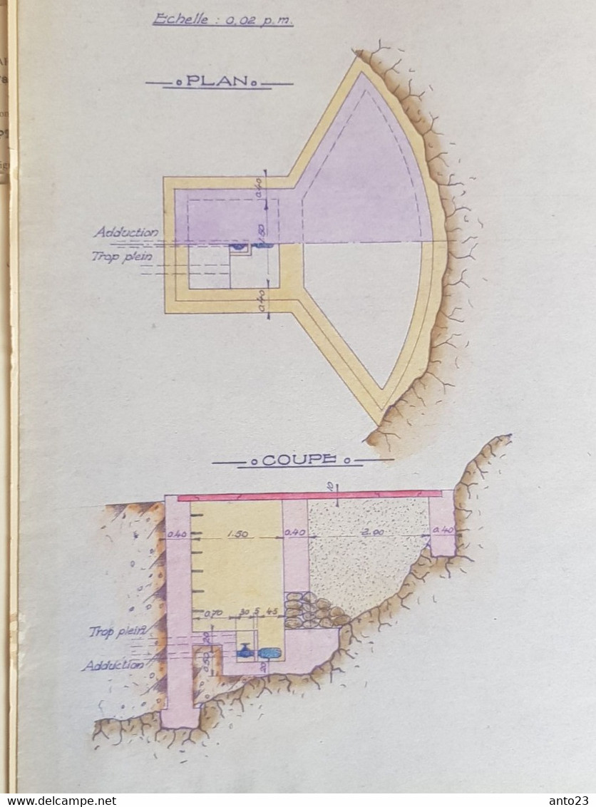 PLAN TECHNIQUES POUR L APPROVISSIONNEMENT EN EAU DE LA COMMUNNE DE SAIGNON VAUCLUSE FRANCE ARCHIVES - Public Works