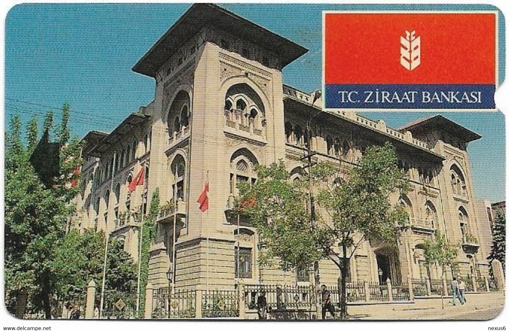 Turkey - TT - Alcatel - R Advert. Series - TC Ziraat Bankas, Building, R-080, 100U, 1995, Used - Türkei