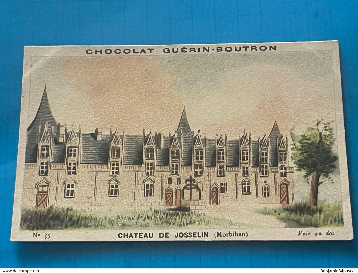 Chocolat GUÉRIN-BOUTRON Image -Chromo Ancienne - Château De Josselin ( Morbihan) - Chocolat