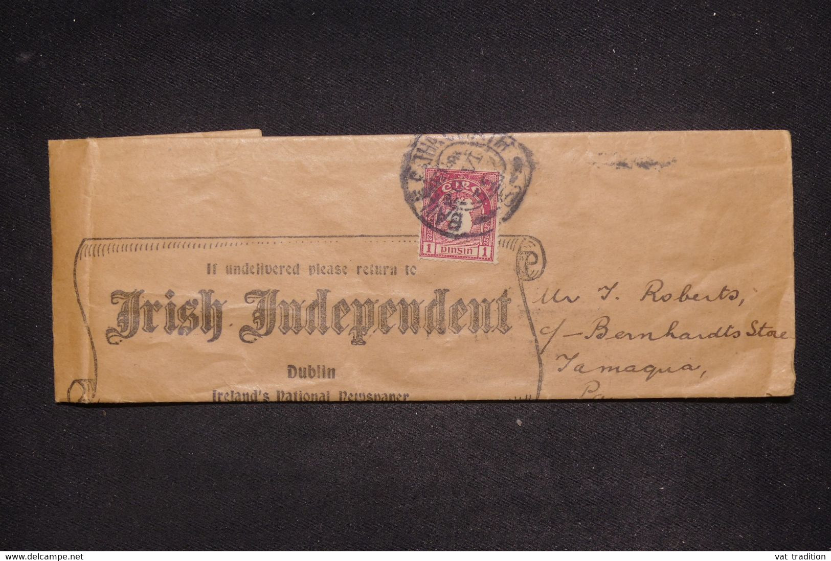 IRLANDE - Bande Pour Imprimés De Dublin Pour Les USA En 1935 - L 137636 - Cartas