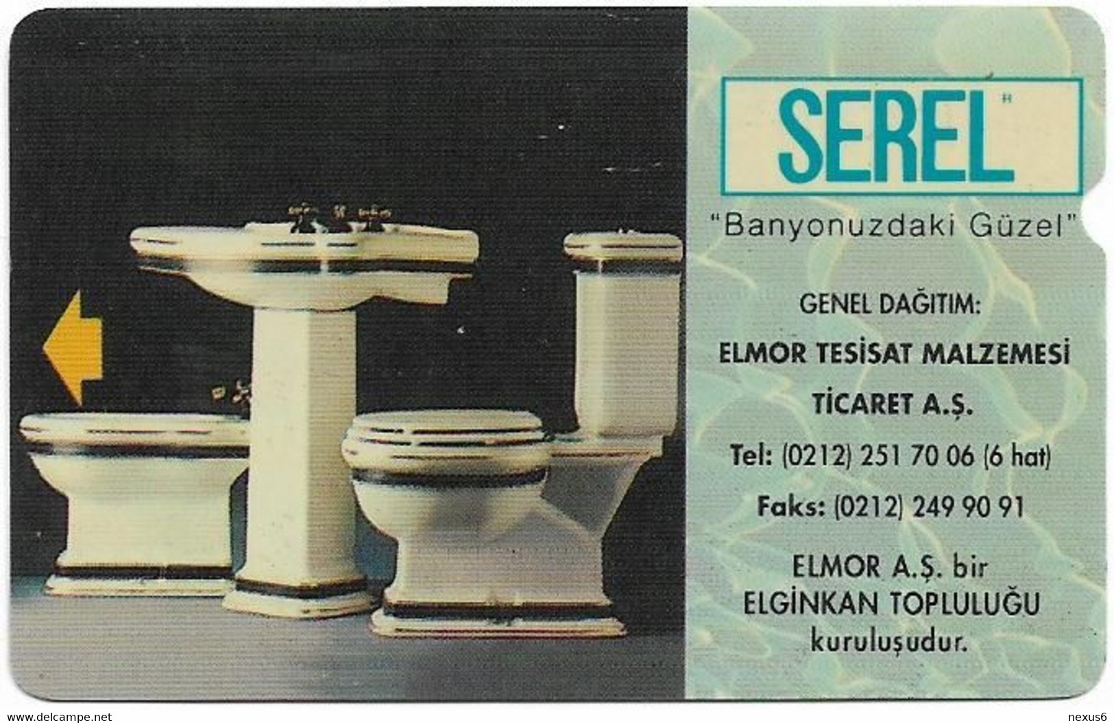 Turkey - TT - Alcatel - R Advert. Series - Serel Bathroom Accessories, R-22, 30U, 06.1994, 240.375ex, Used - Türkei