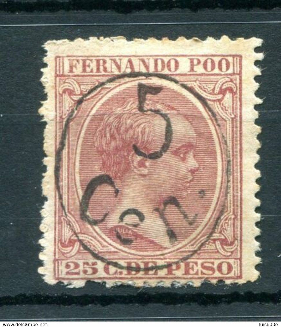 1896.FERNANDO POO.EDIFIL 40J*.NUEVO CON FIJASELLOS(MH).CATALOGO 51€ - Fernando Po