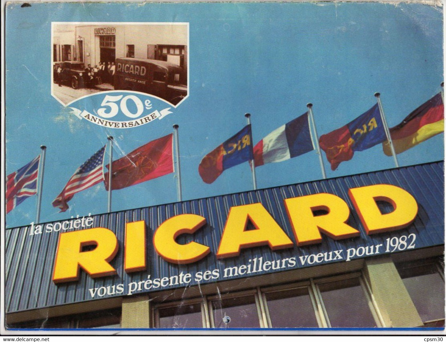 Livre PACA - Calendrier Société RICARD (avec Une Photo Camargue) 1982 - Groot Formaat: 1981-90