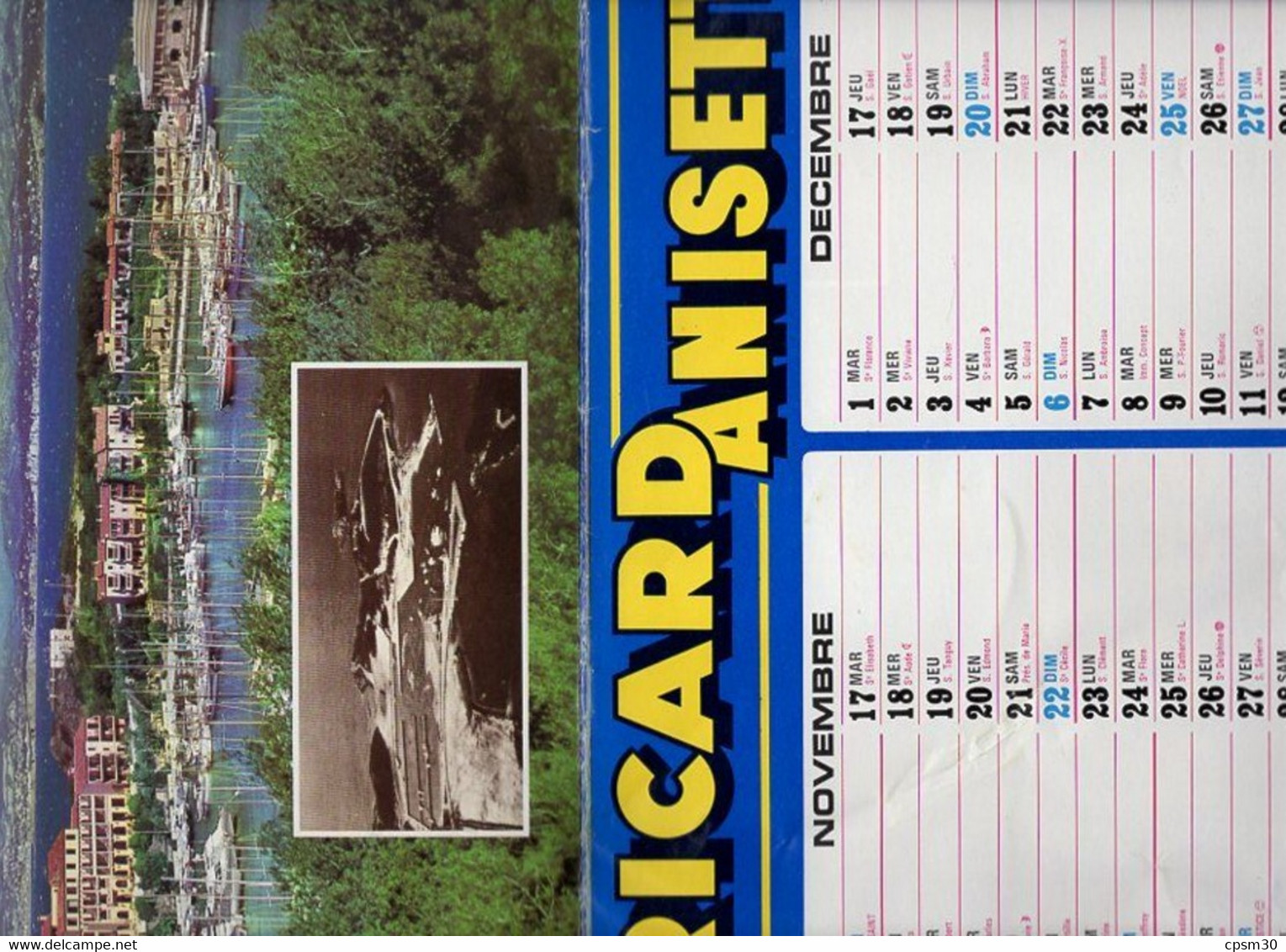 Livre PACA - Calendrier Société RICARD (avec Une Photo Camargue) 1982 - Groot Formaat: 1981-90