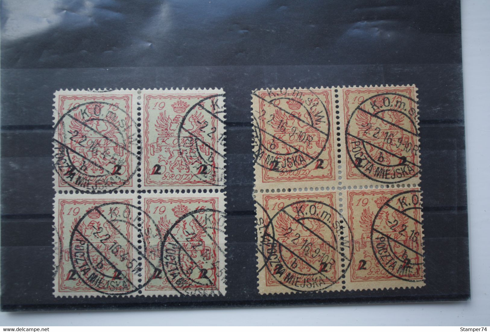 Fis 8a/8b Blocks Used 1915 Warszawa - Used Stamps