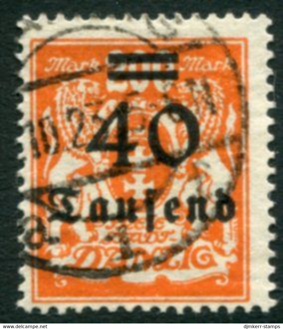 DANZIG 1923 40 T.  On 200 Mk. Cancelled With Forged Postmark.  Michel 158 - Afgestempeld