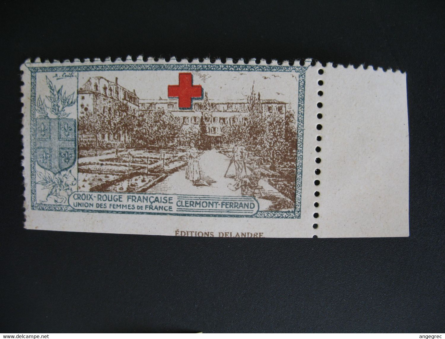 Vignette Militaire Delandre Guerre De 1914 - Croix Rouge - Red Cross - Croix Rouge Neuf ** Clermont Ferrand - Red Cross