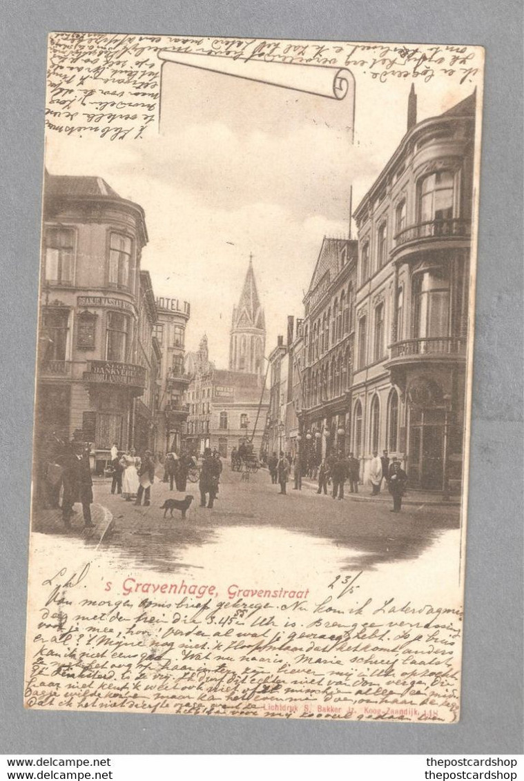 'S GRAVENHAGE..GRAVENSTRAAT USED 1901 3 STAMPS & SORTING STAMP CANCELLATION - Den Haag ('s-Gravenhage)