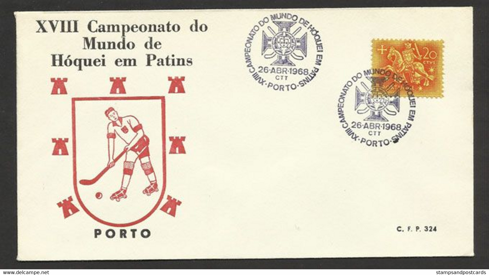 Portugal Cachet Commémoratif  Championat Do Monde De Hockey 1968 Porto Event Postmark  Hockey World Cup Oporto 1968 - Hockey (sur Gazon)
