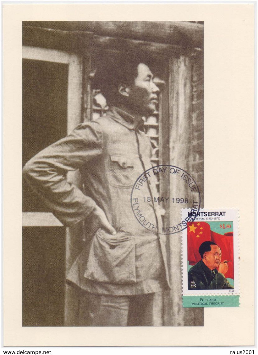 Mao Zedong, Mao Tse-Tung Leads China's Revolution, Chinese Revolutionary Communist Leader, History Famous Men, Max Card - Mao Tse-Tung