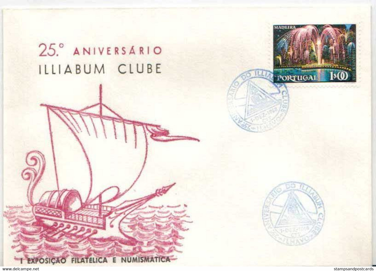 Portugal Cachet Commémoratif Expo Philatelique Ílhavo 1968 Event Postmark Stamp Expo - Flammes & Oblitérations
