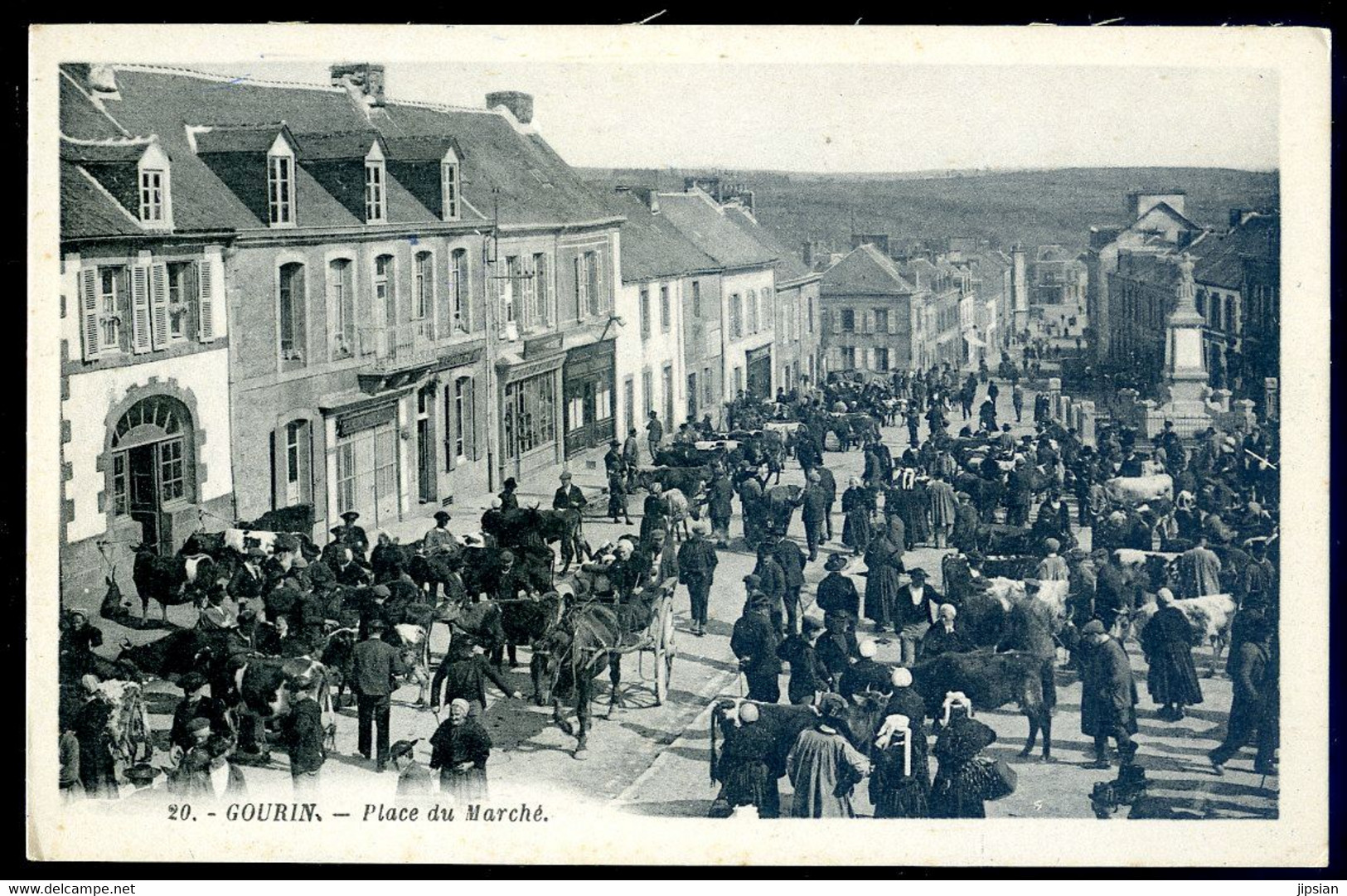 Cpa Du 56 Gourin Place Du Marché  Aout22-110 - Gourin