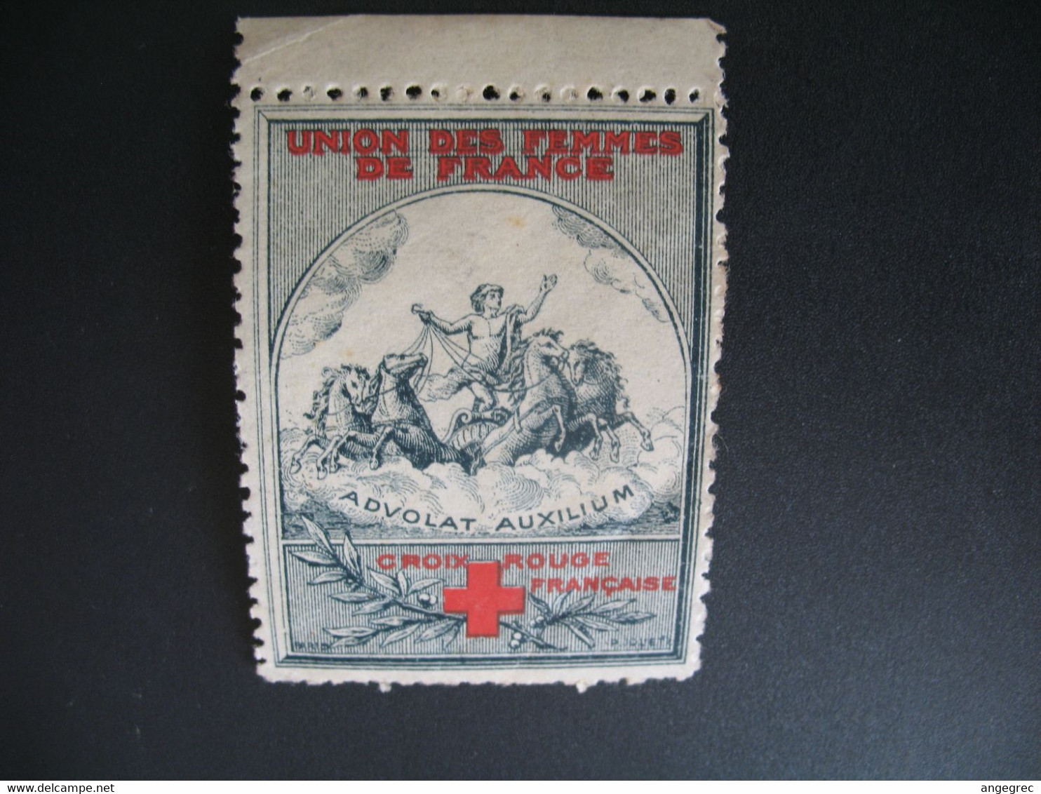 Vignette Militaire Delandre Guerre De 1914 - Croix Rouge - Red Cross - Croix Rouge Française   Advolat Auxilium - Red Cross