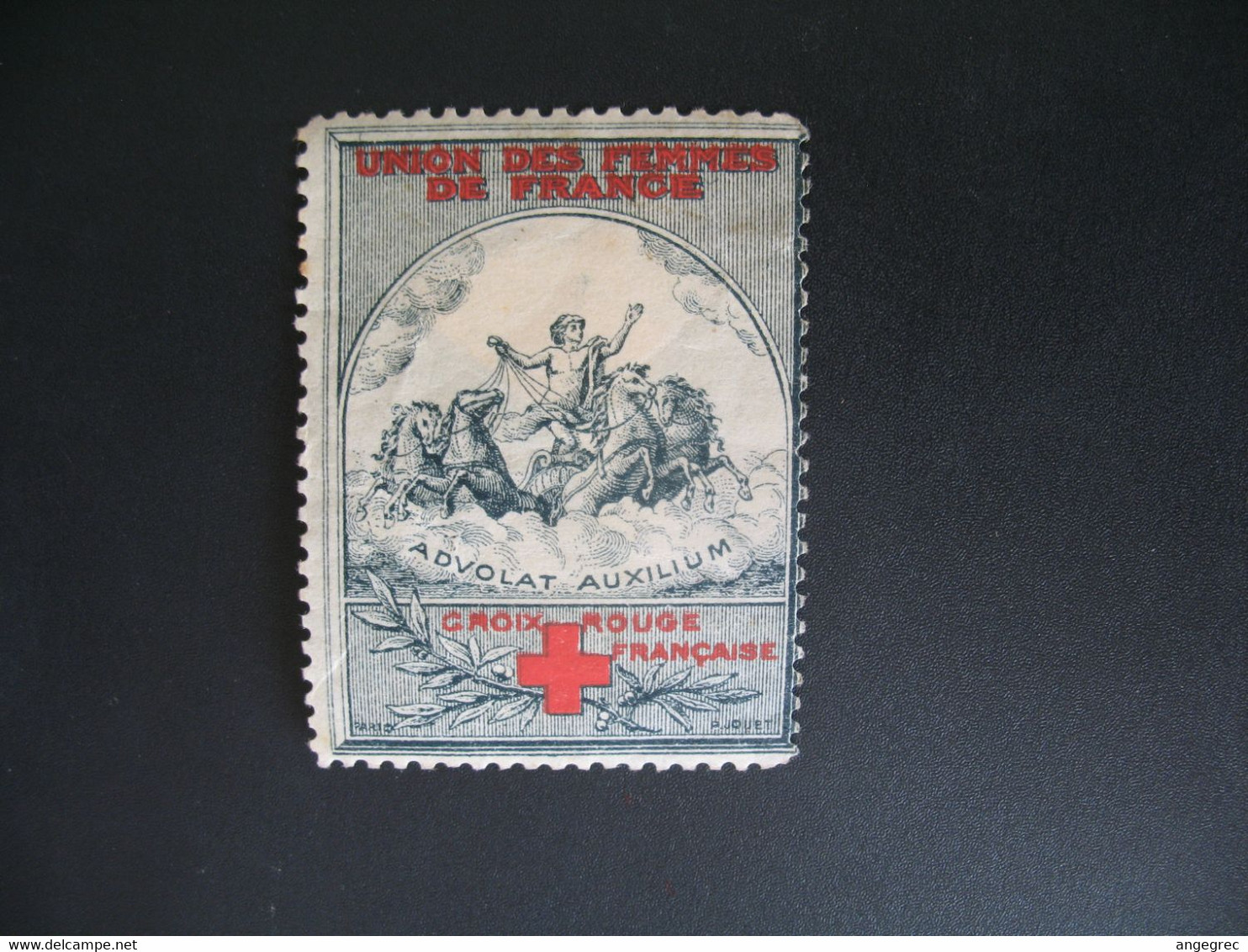 Vignette Militaire Delandre Guerre De 1914 - Croix Rouge - Red Cross - Croix Rouge Française   Advolat Auxilium - Red Cross