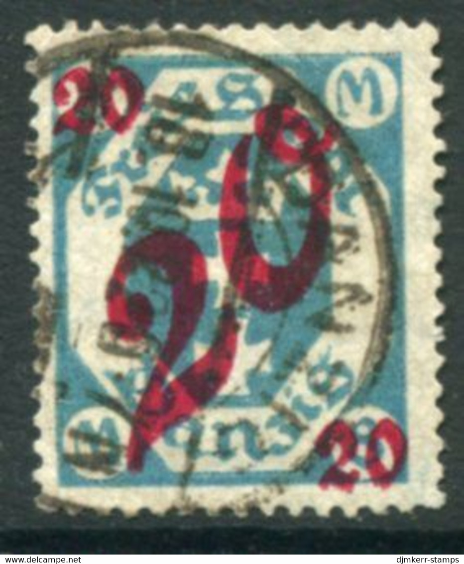 DANZIG 1922 Arms 20 On 8 Mk. Postally Used.  Michel 107,  Infla Expertised - Gebraucht
