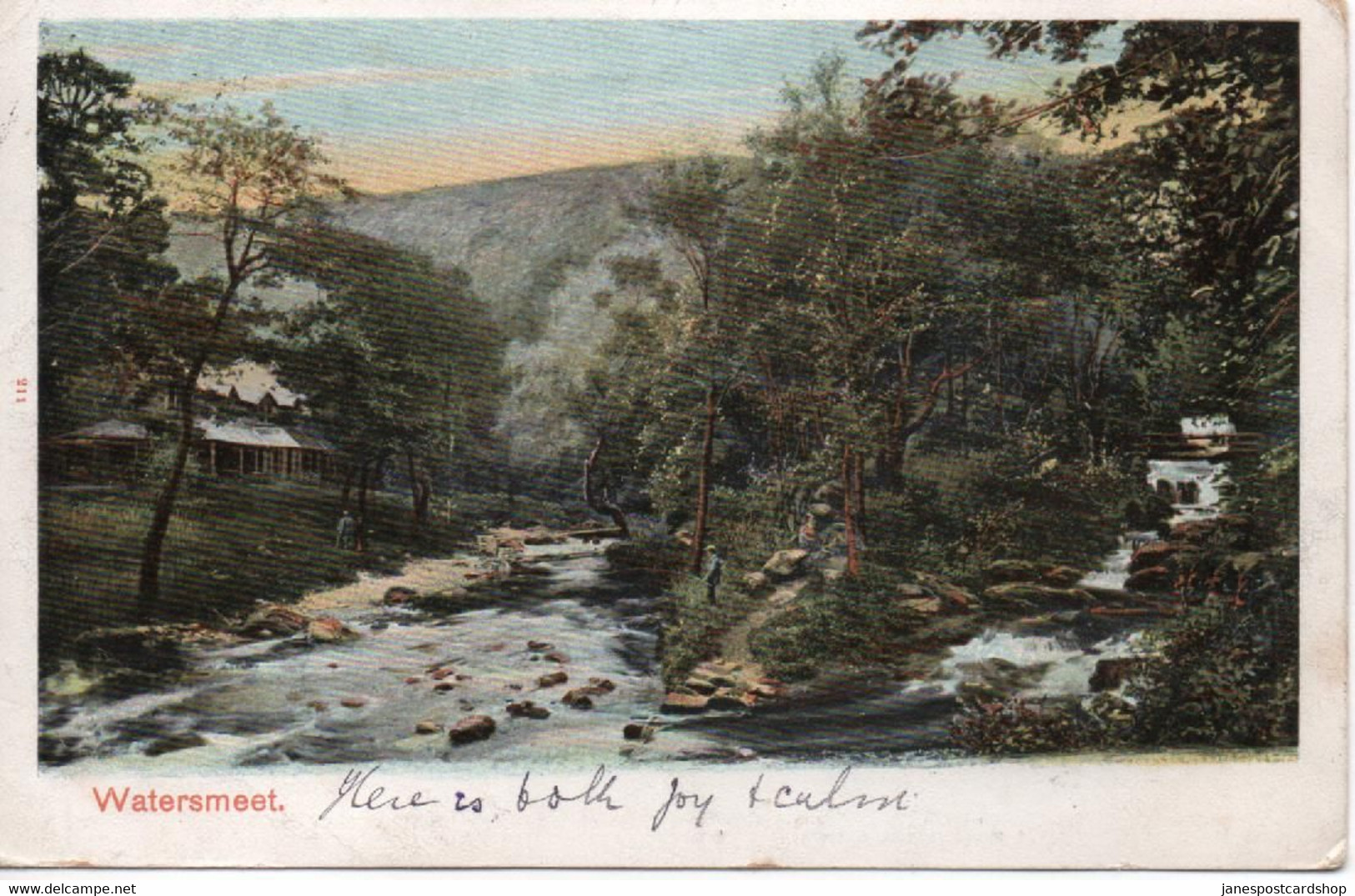 WATERSMEET - NORTH DEVON - WITH GOOD LYNMOUTH SQUARE CIRCLE POSTMARK - DEVON - Lynmouth & Lynton