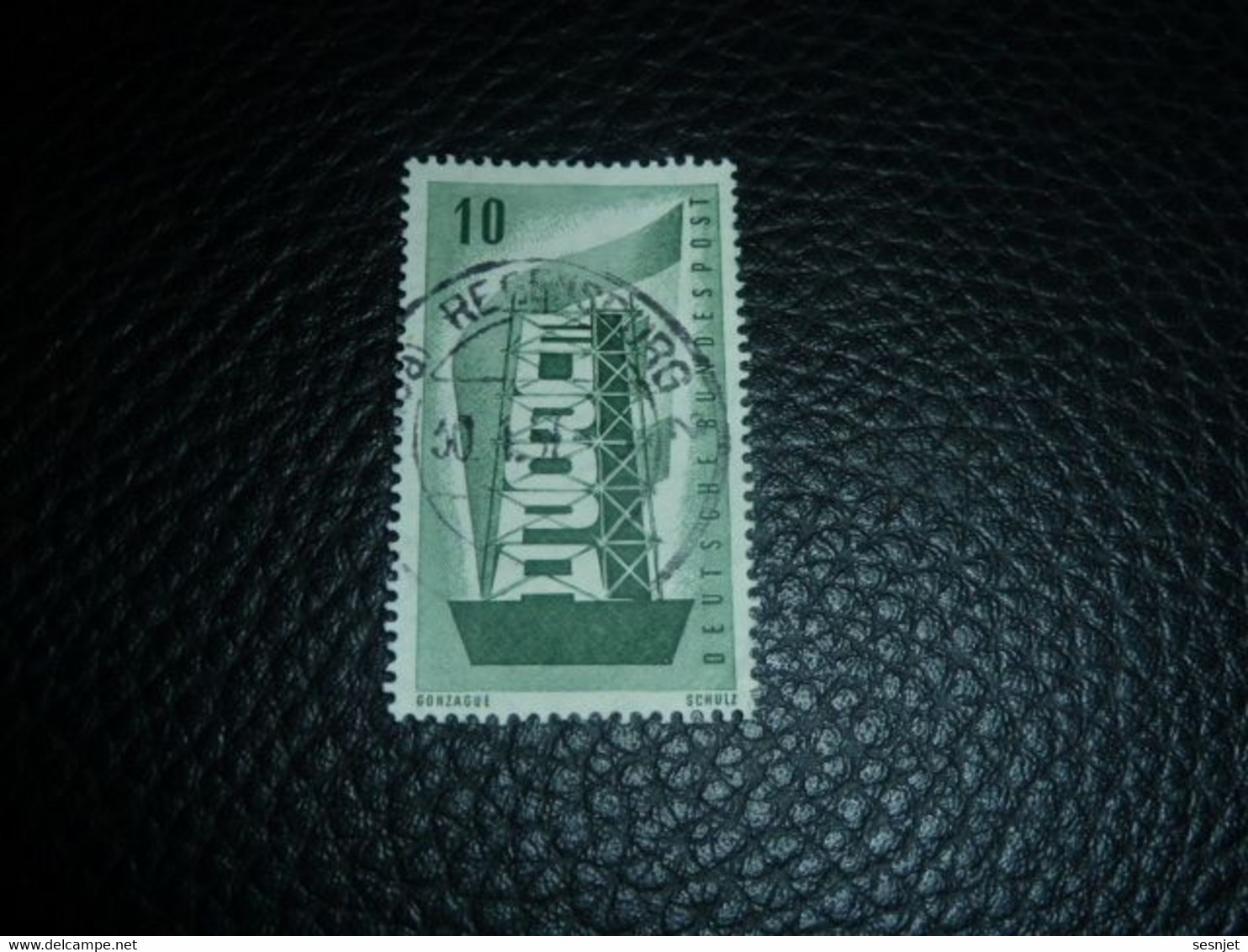 Deutsche BundesPost - Europa - Val 10 - Vert Foncé Et Vert Clair - Oblitéré - Année 1956 - - 1956