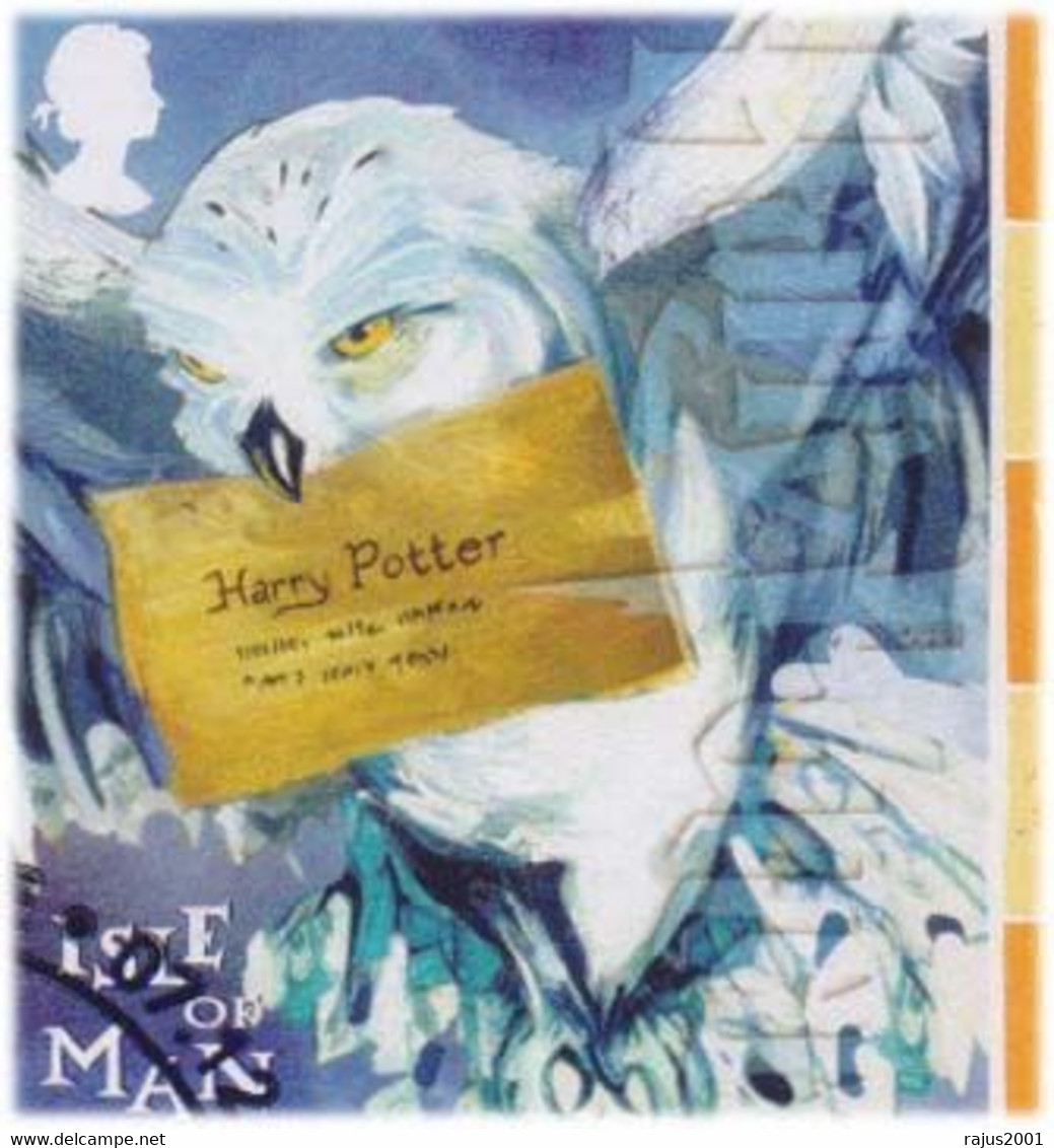 Harry Potter Prisoner Of Azkaban, J. K. Rowling, Novels, Magic School Hogwarts, OWL, Train, Deer, Bird, Movie, Film FDC - Brieven En Documenten