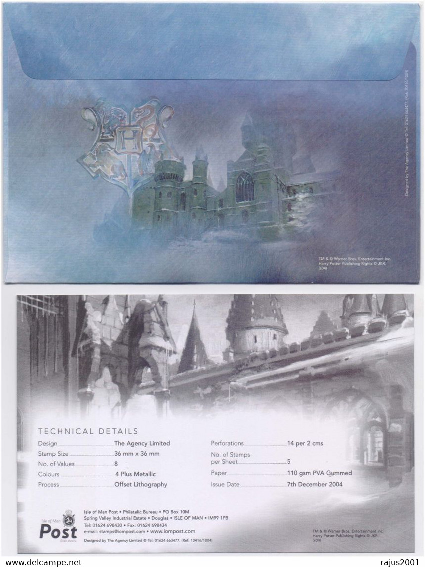 Harry Potter Prisoner Of Azkaban, J. K. Rowling, Novels, Magic School Hogwarts, OWL, Train, Deer, Bird, Movie, Film FDC - Brieven En Documenten