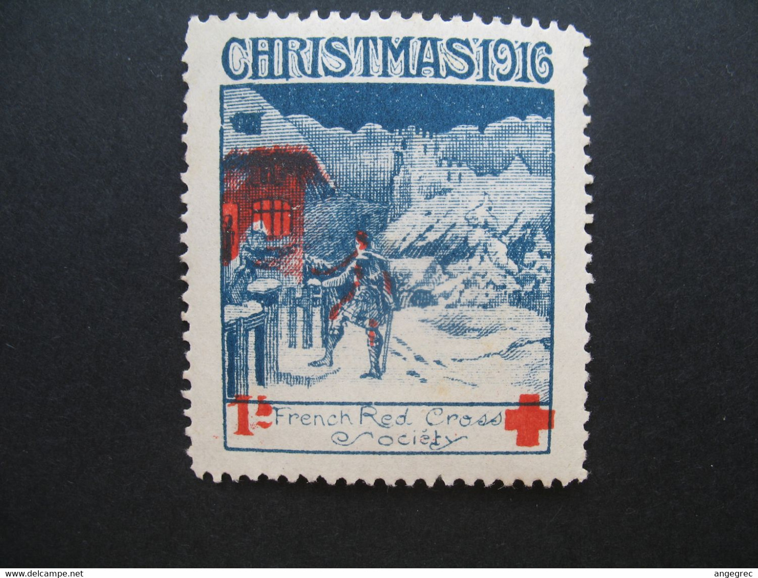 Vignette Militaire Delandre Guerre De 1914 - Croix Rouge - Red Cross - Grande Bretagne   Christmas 1916 Neuf ** - Red Cross