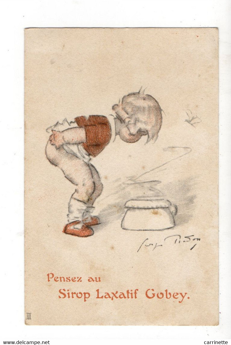 Illustrateur Georges REDON - Petite Fille - Pensez Au Sirop Laxatif GOBEY (Publicité) - Redon