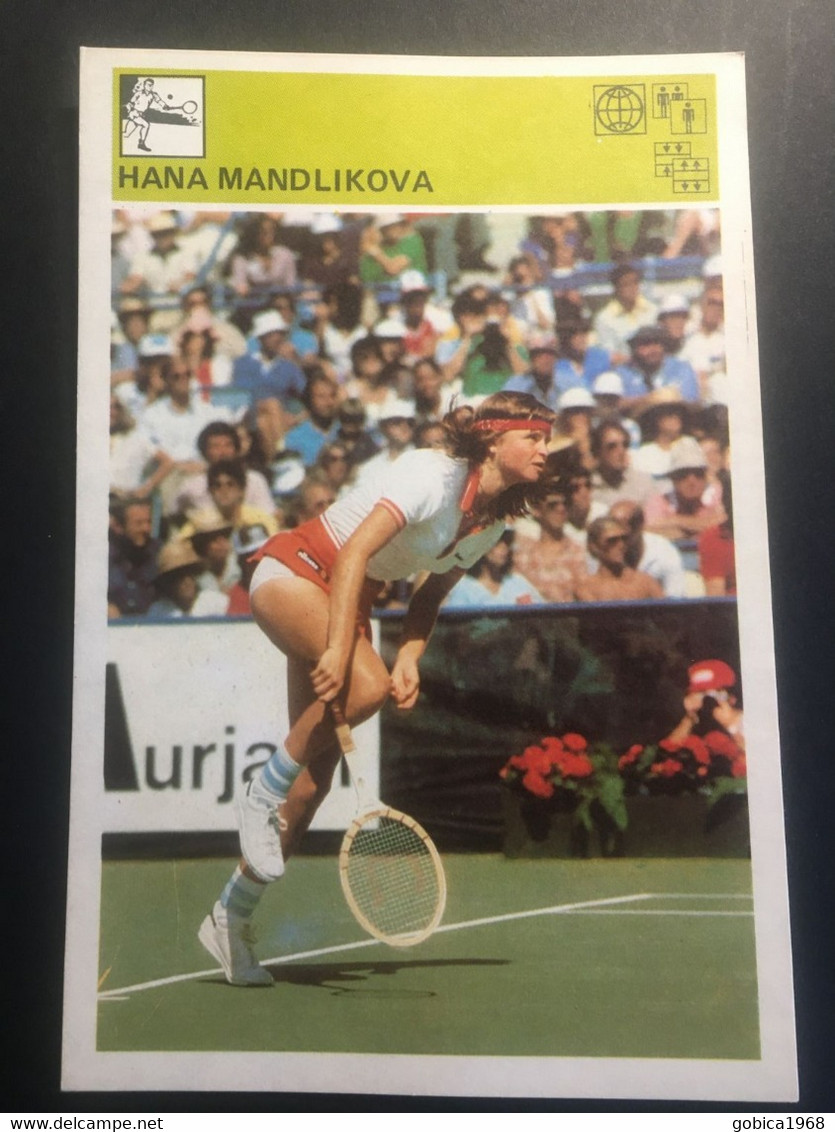 SVIJET SPORTA Card ► WORLD OF SPORTS ► 1981. ► HANA MANDLIKOVA ► No. 145 ► Tennis ◄ - Trading Cards