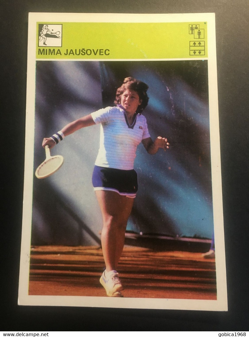 SVIJET SPORTA Card ► WORLD OF SPORTS ► 1980. ► MIMA JAUŠOVEC ► No. XII/1980. ► Tennis ◄ - Trading-Karten