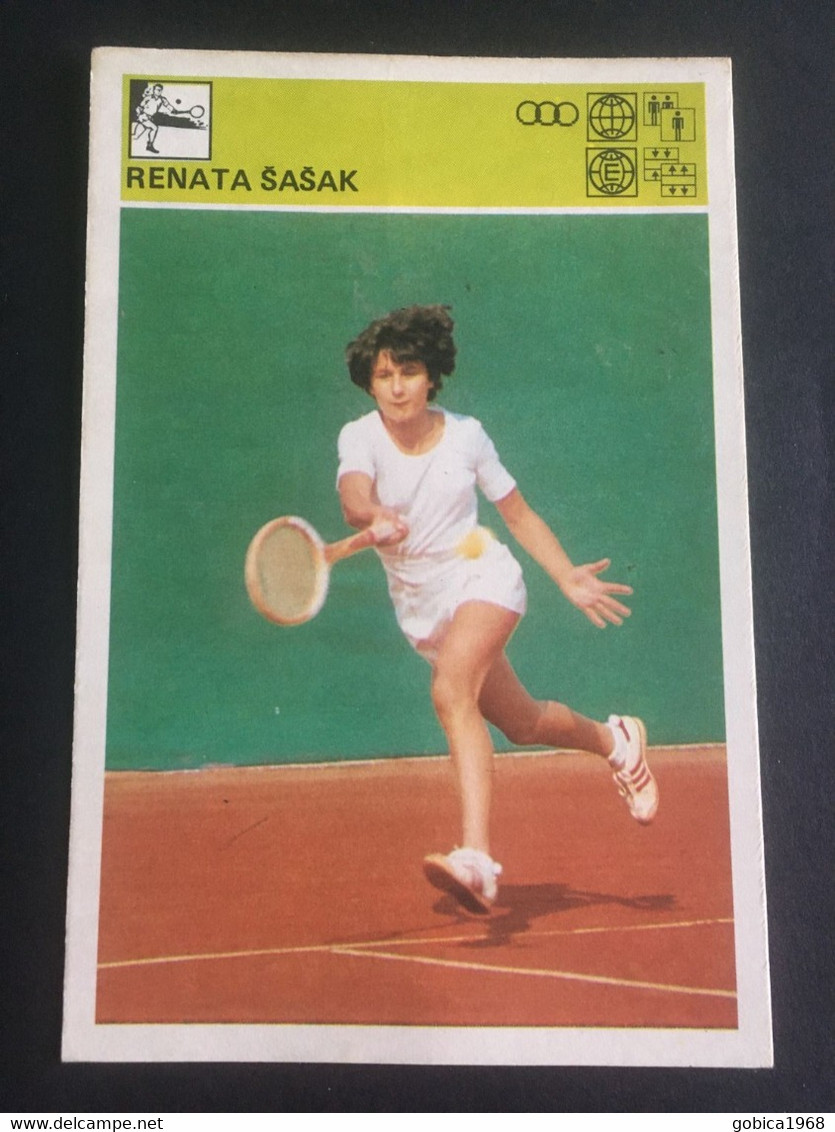 SVIJET SPORTA Card ► WORLD OF SPORTS ► 1981. ► RENATA ŠAŠAK ► No. 161 ► Tennis ◄ - Tarjetas