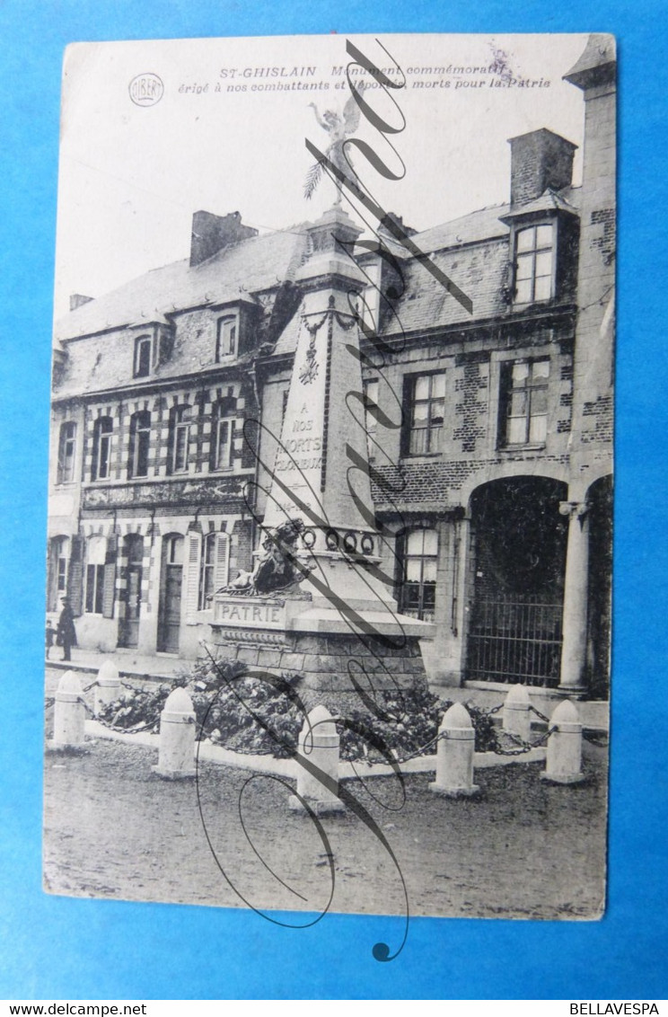 Saint-Ghislain Monument Morts De La  Guerre 1914-1918 & Maison De Ville  2  X Cpa - Saint-Ghislain