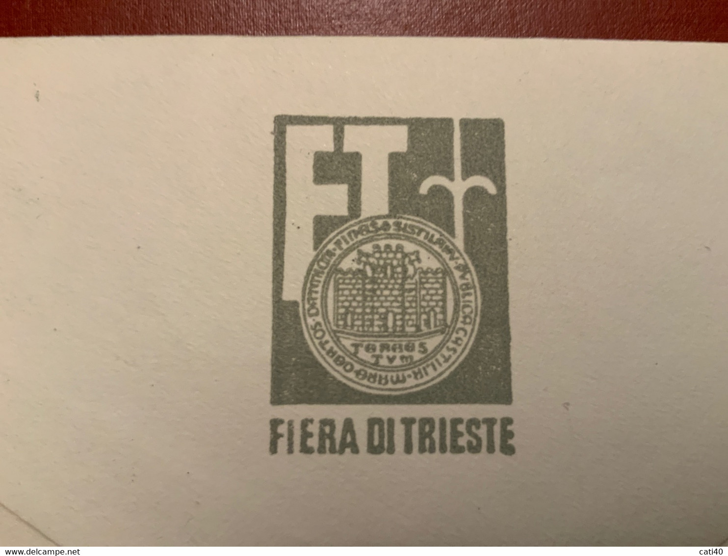 TRIESTE AMG FTT - VISITATE LA VI FIERA …targhetta Su BUSTA UFFICIALE DELLA FIERA 7/6/1954 - Marcophilia