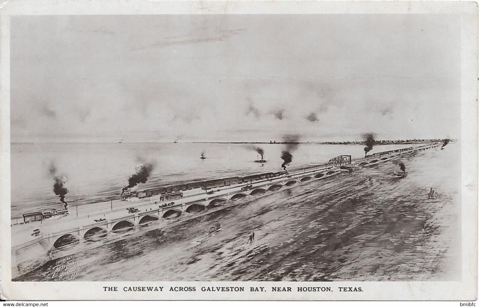 THE CAUSEWAY ACROSS GALVESTON BAY, NEAR HOUSTON, TEXAS - Houston