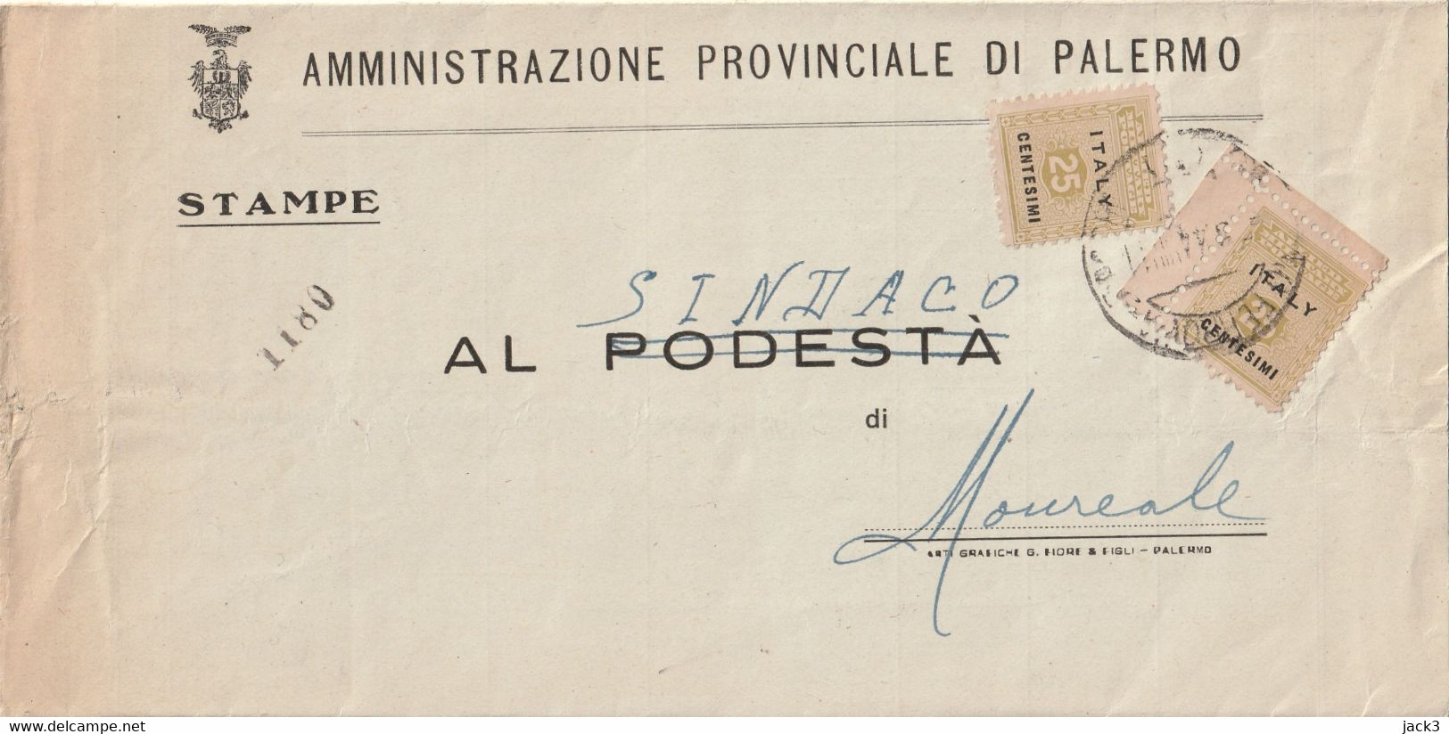 STORIA POSTALE - AMGOT - Anglo-american Occ.: Sicily